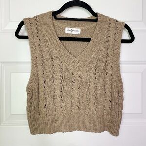 CJLA Emmy Knit Sweater Vest Tank In Taupe Women’s Size Small/Medium